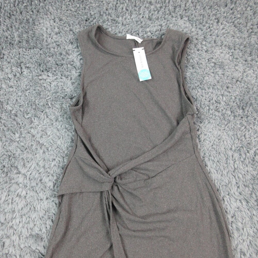 Heatherly Dress Womens Medium Gray Sonia Faux Wrap Asymmetrical Knit NWT - Picture 3 of 16